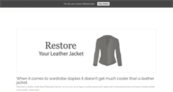 Desktop Screenshot of leatherjacketrestoration.com